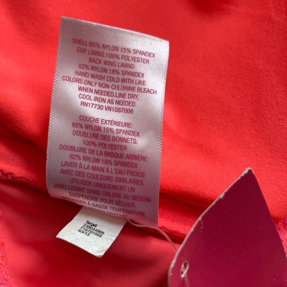 Xhilaration Coral bandeau halter bikini top ONLY, Size M, NWT - Picture 6 of 7